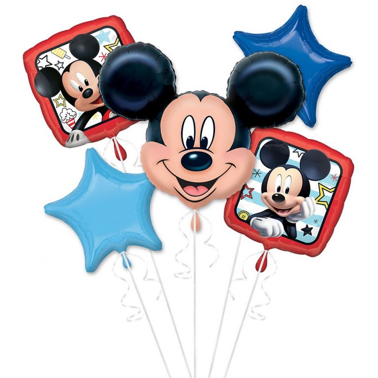 Mickey Mouse Balloon Bouquet 5pc - Kids Fun Town